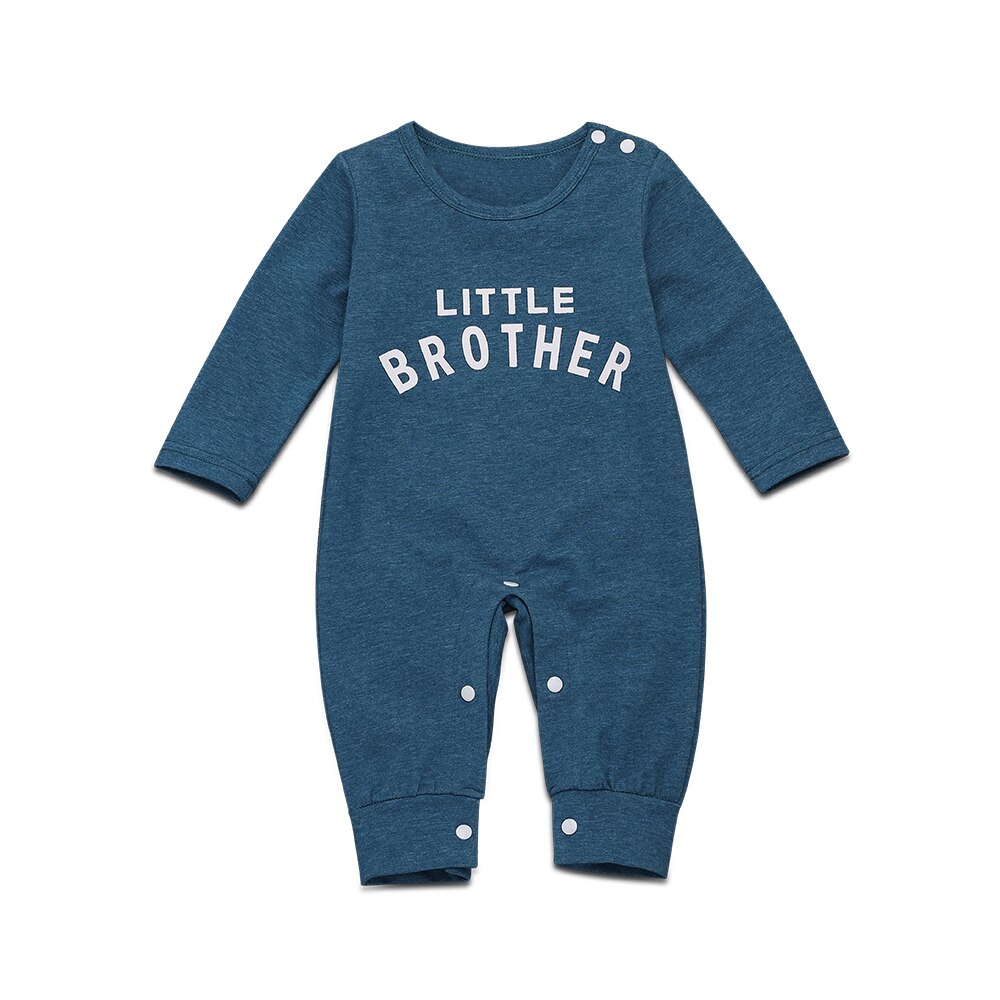 Nreborn – combinaison en coton pour bébé garçon et petit frère, combinaison chaude à manches longues, vêtements pour enfants de 0 à 24M, automne et hiver: Bleu / 3M