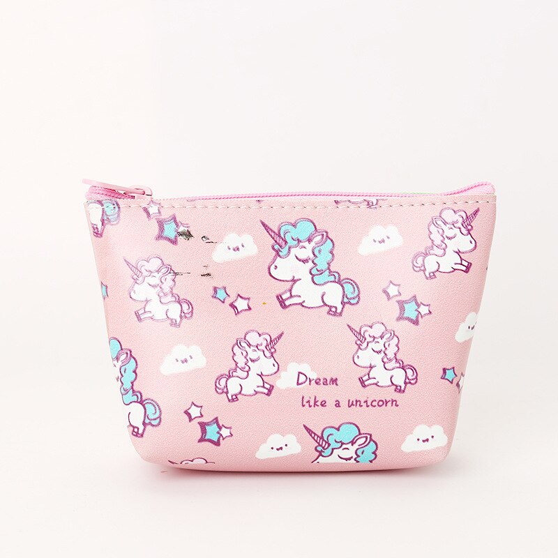 Bolsa de cosméticos de unicornio de Estuche De Viaje bolsa de maquillaje de lavado impermeable portátil estuche de lápices para niños estuche organizador de lápices para estudiantes: coin purse -1