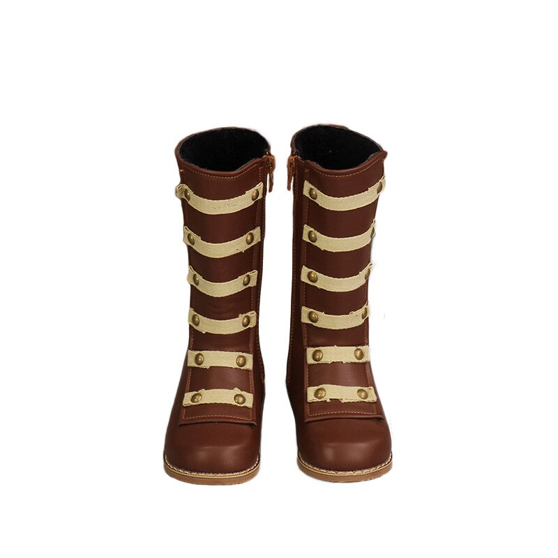 nouvelles bottes de pour enfants filles rivet princesse chaussures bébé long tube Martin chevalier bottes