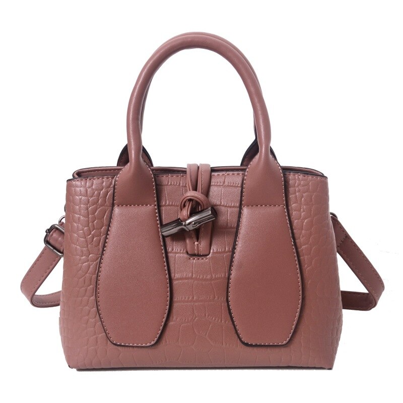 Krokodil axelväska: Mörkröd