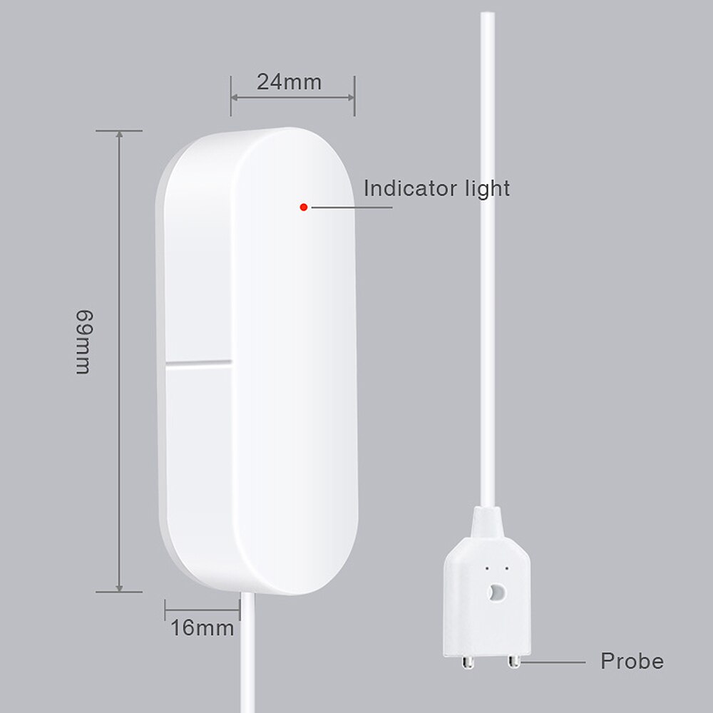 Wifi vattenläckagedetektor vattenläckagesensor trådlös vattennivådetektor vattenläckagelarmsensor hem vattentätt smart hem