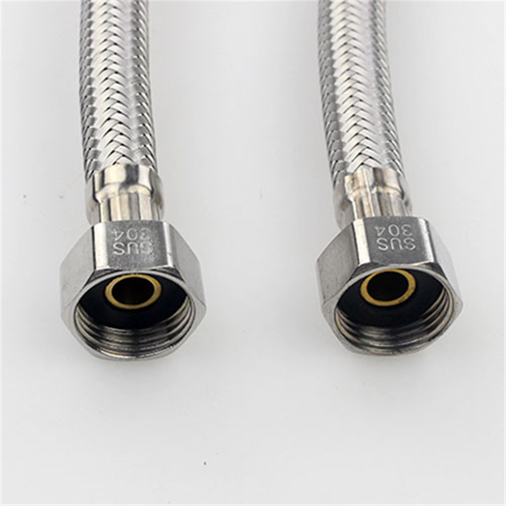 304 Roestvrij Staal Gevlochten Pijp 4 Punten Explosieveilige Kraan Boiler Hoge Druk Slang Koud En Warm Water inlaat Slang