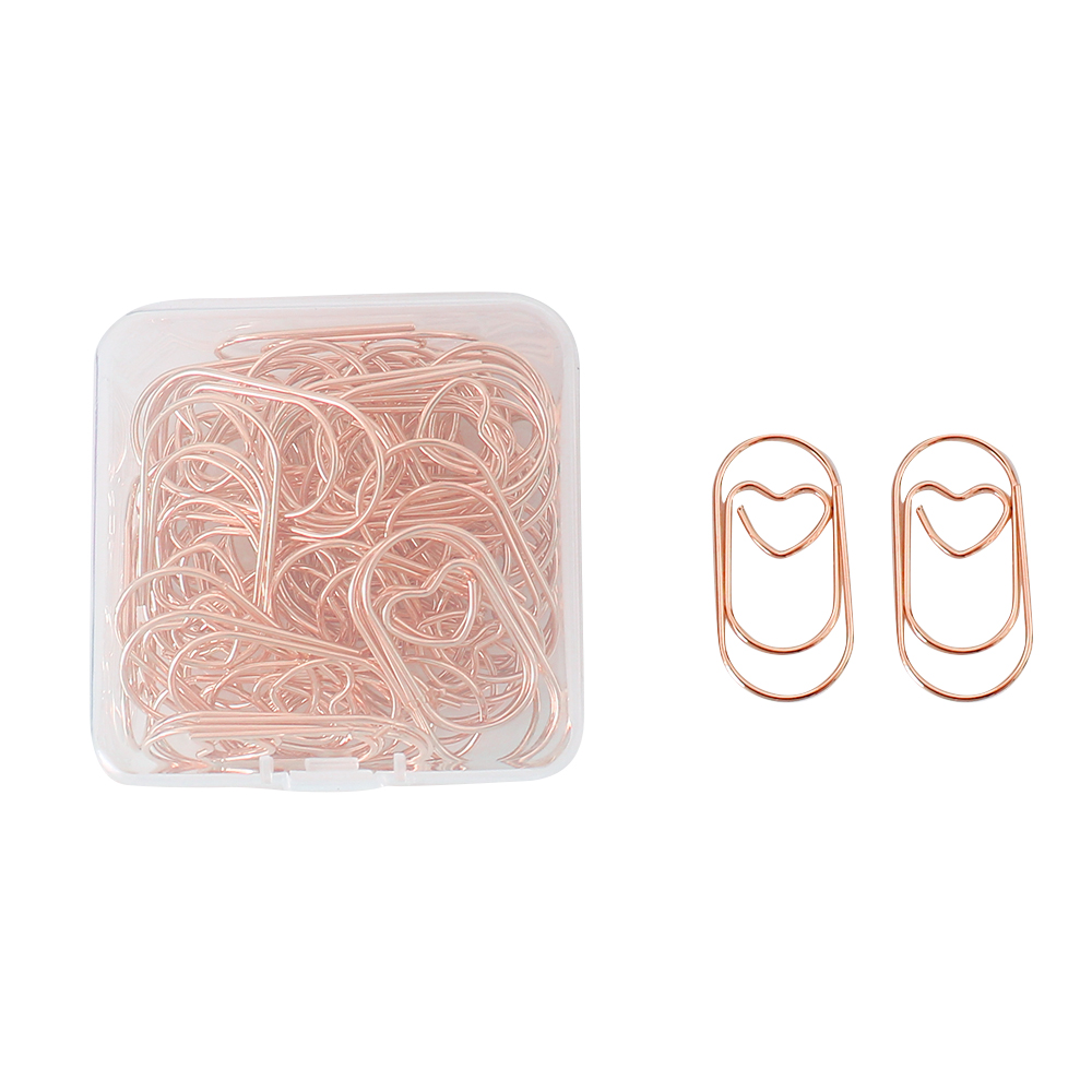 TUTU big Heart Paper Clips Large Cute Paperclips Funny Stainless Steel Fancy Paper Clips Shapes Office Supplies 50Pcs H0599