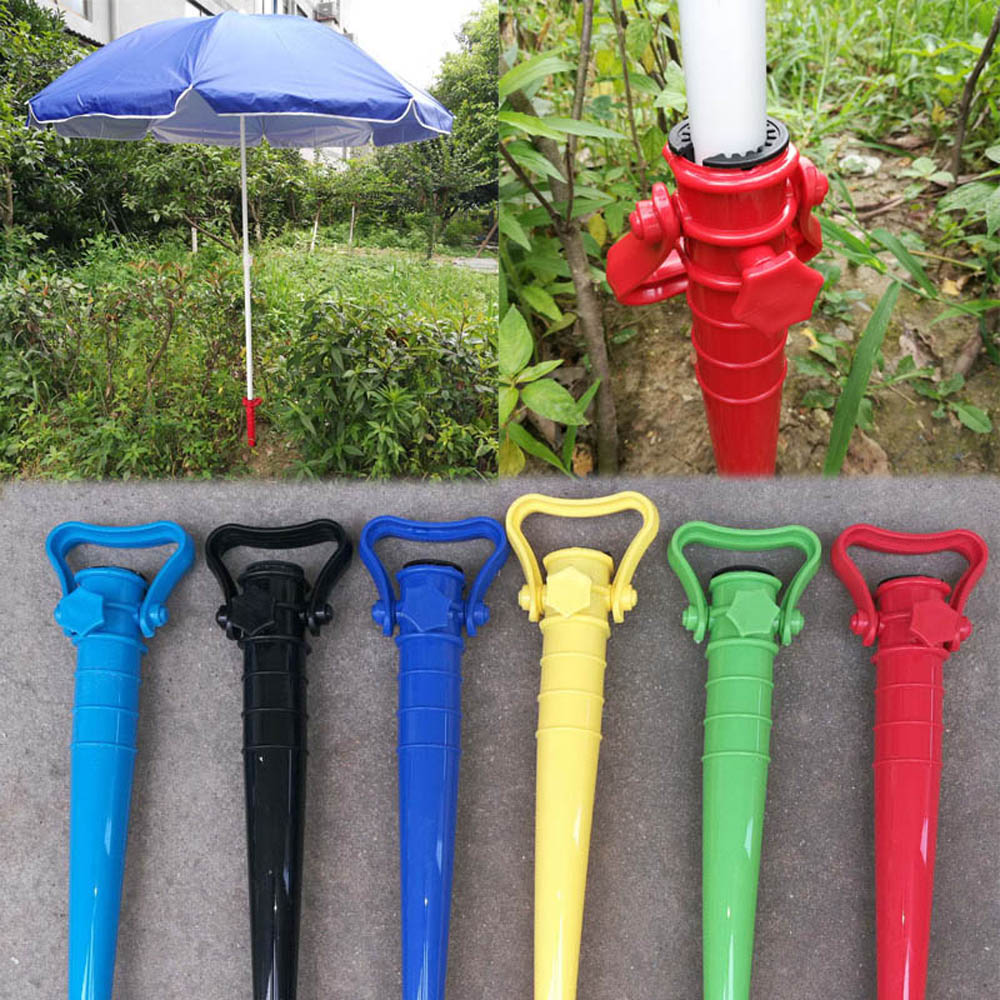 1 stk. justerbar solstrand fiskestand regnudstyr haven gårdhave parasol jorden anker spike paraply stretch stand holder