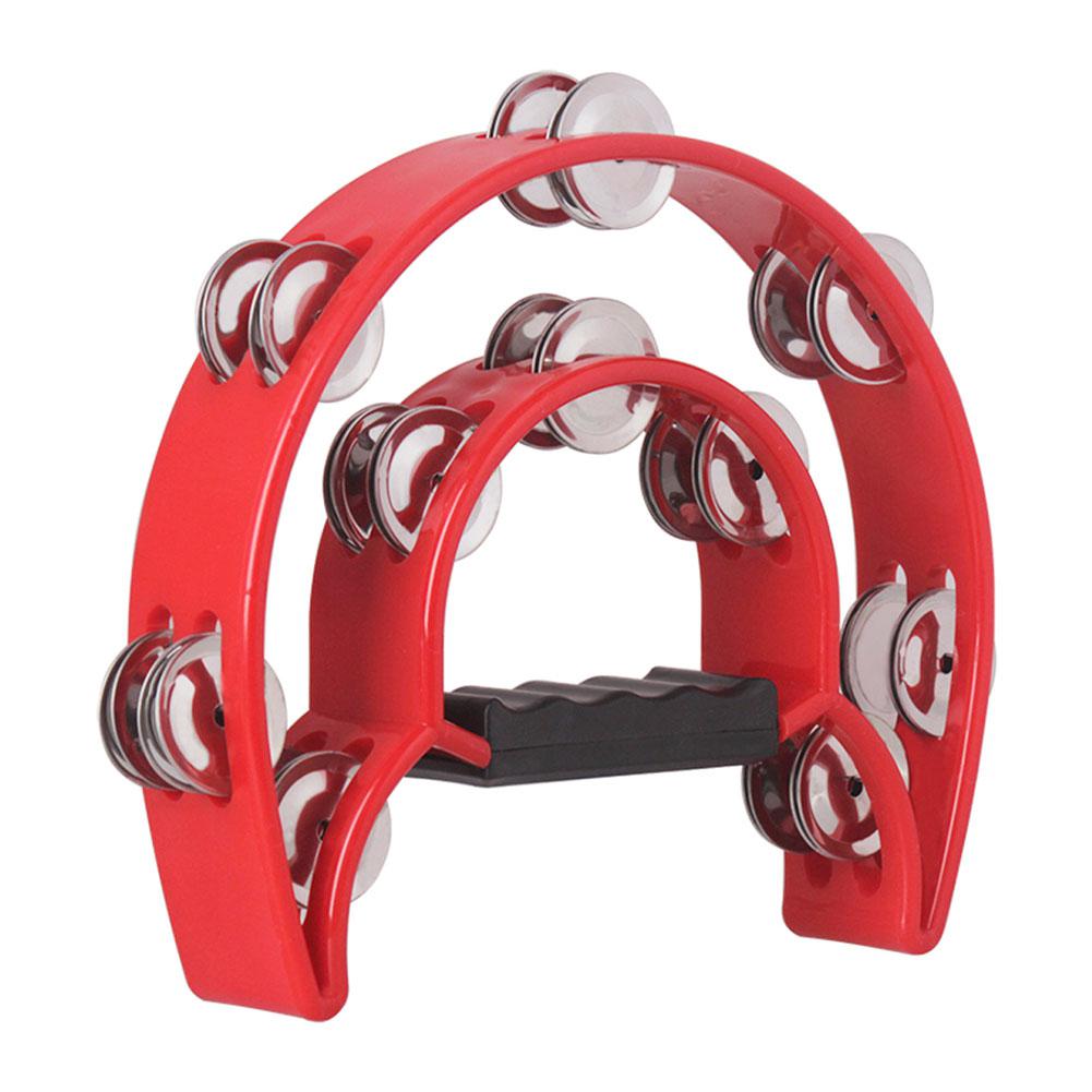 Pandereta Musical con doble fila de Metal, tambor de percusión, para , instrumentos de percusión