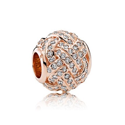 NUOVO 100% 925 Sterling Silver 1:1 Autentico Charm In Oro Rosa Margherite di Cuore-A Forma di Coniglio In Rilievo Clip di Sicurezza Della Catena di Sicurezza: green