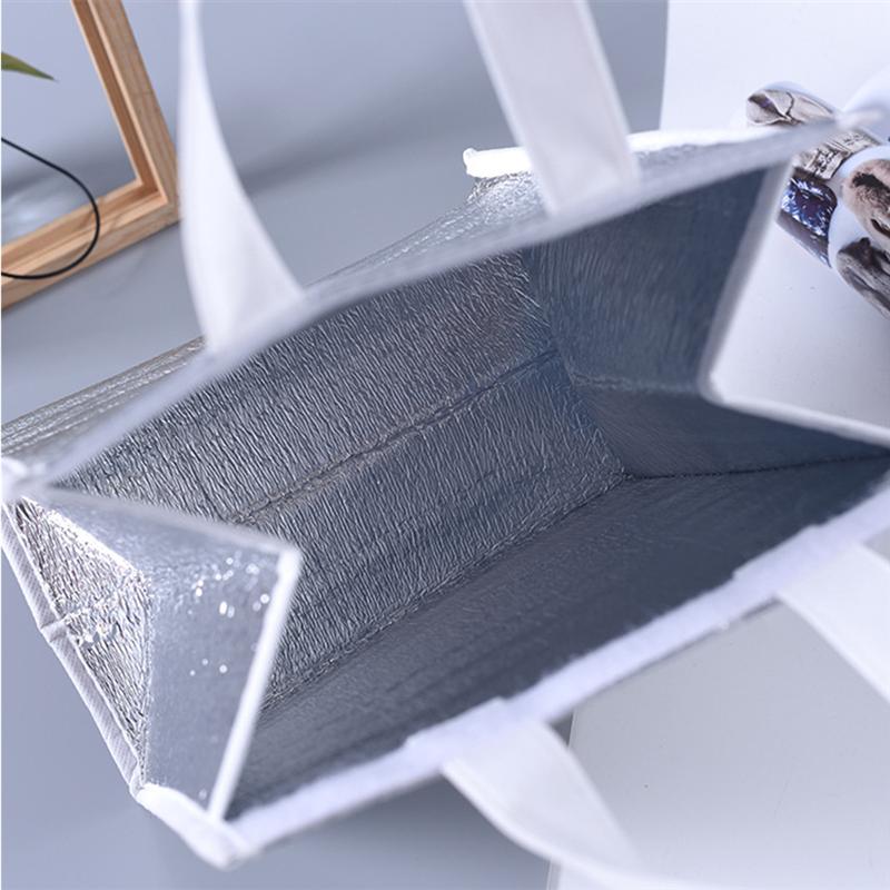 5 stuks wegwerpmaaltijdzakken parel katoenen aluminiumfolie isolatiezak verdikking voedselopslagzak voedsel warmtebehoudzak draagbaar