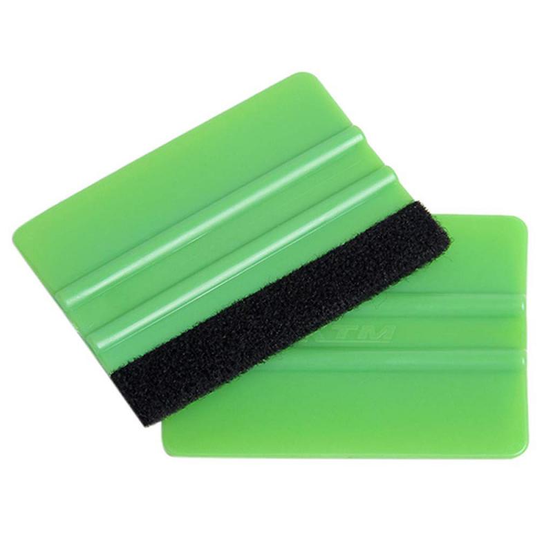 1pcs Large Double-sided Scraping Car Foil Tool Green Felt Edge Wallpaper Pasting Glass Cleaning Vehicles Snow Removal Scraping