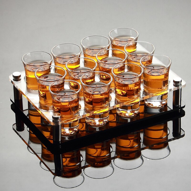 Spiritus shotglas sæt med holder hylde  b52 bomber regnbue cocktail vinglas husholdningsbar ktv club party bullet cup: A 12 kopper  (40ml)