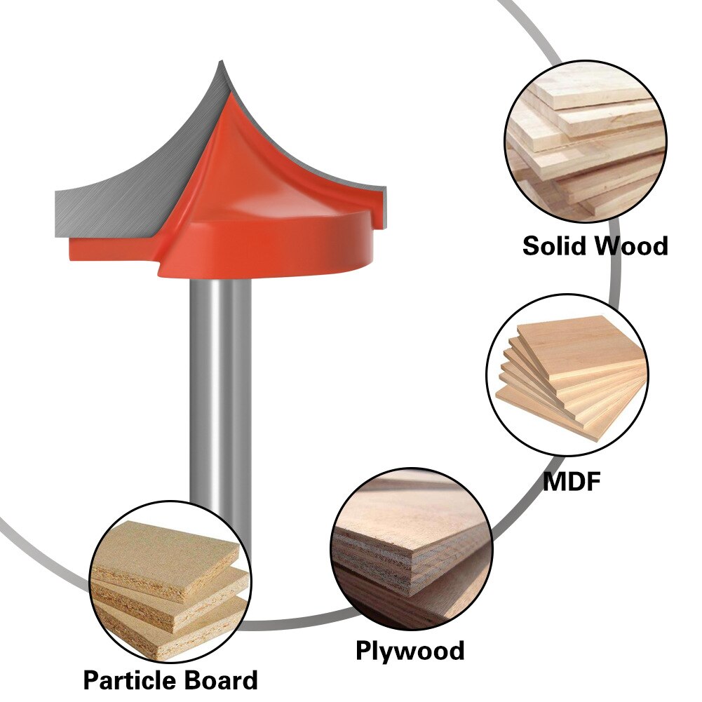 6MM Shank CNC Round Nose Woodworking Tools Router Bits for Wood Tungsten Carbide endmill milling cutter set Engraving Machine
