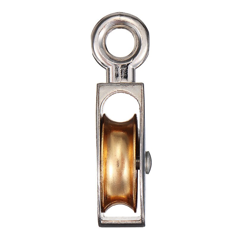 Dubbele / enkele wiel roterende vaste katrol metalen hefwerktuig touw hangende hefwiel schijf tuigage zinklegering 36mm/52mm/75mm: 75mm één wiel