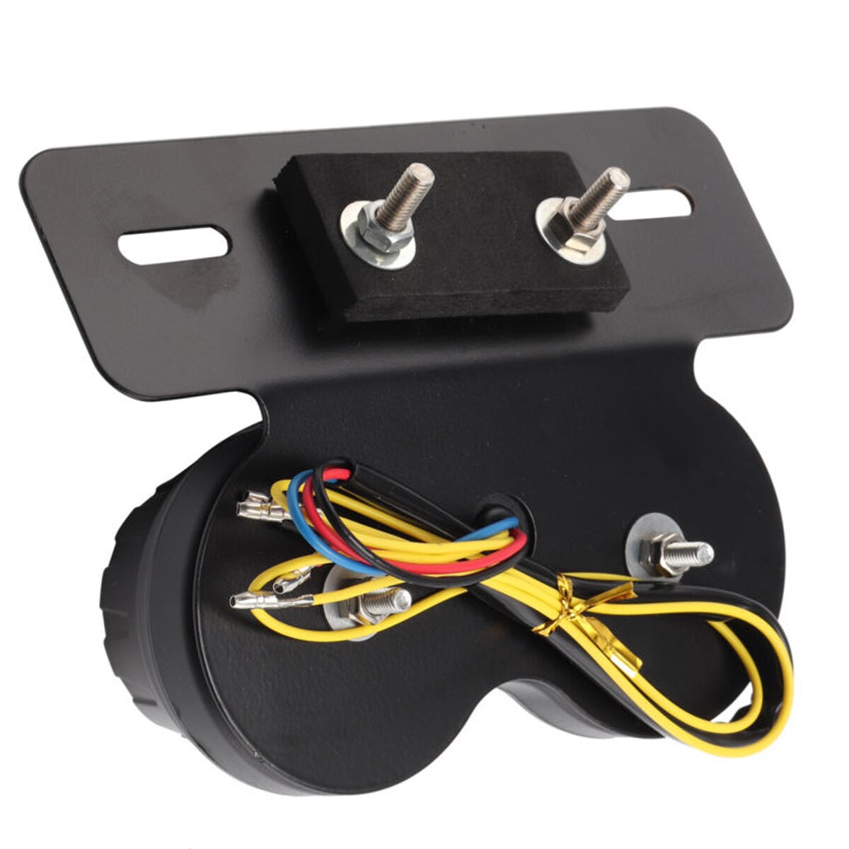 Luz trasera Universal para motocicleta, faro LED de 12V, resistente al agua, con indicador de giro de freno, a prueba de polvo, color negro