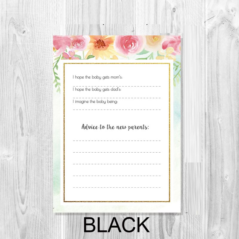 10 Pack Baby Prediction and Advice Cards, Baby Shower Game Advice Cards for Girl or Boy Extra Large 5x7” Cards