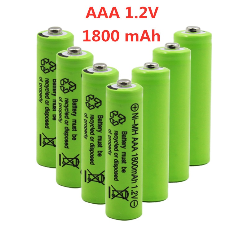 4/8/12/20 Pcs 100% Originele Aaa 1800 Mah 1.2 V Oplaadbare Batterij Aaa 1800 mah Ni-Mh Oplaadbare 1.2 V 2A Batterij