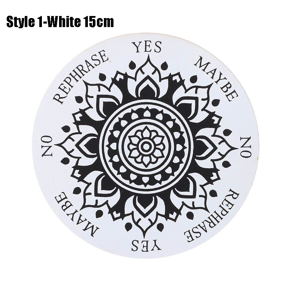 Houten Slice Slinger Board Met Sterren Zon Maan Voor Waarzeggerij Message Board Houten Hanger Pendulum Wall Art Home Decor: Style 1-White 15cm