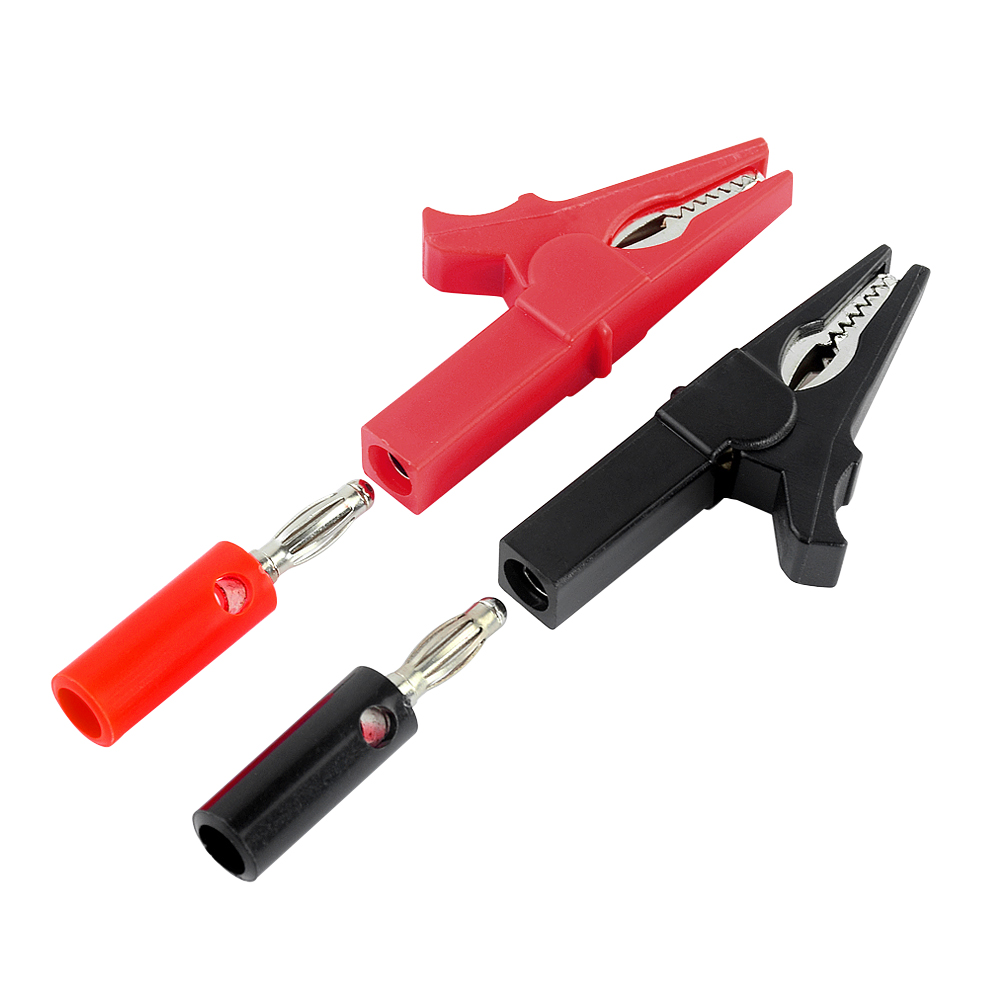 Batterij Test Clip 55MM Alligator Clip Met Banana Plug 4mm Multimeter Pen Kabel Probes Krokodil Clip Batterij Auto auto