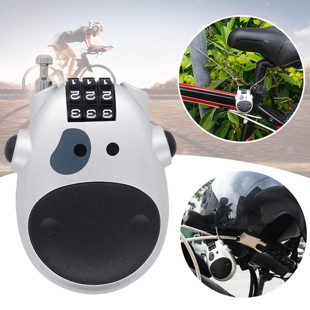 Mini Mechanical Password Padlock Suitcase Luggage Cabinet Door Metal Code Lock Retractable Bike Motorbike Helmet Lock L3