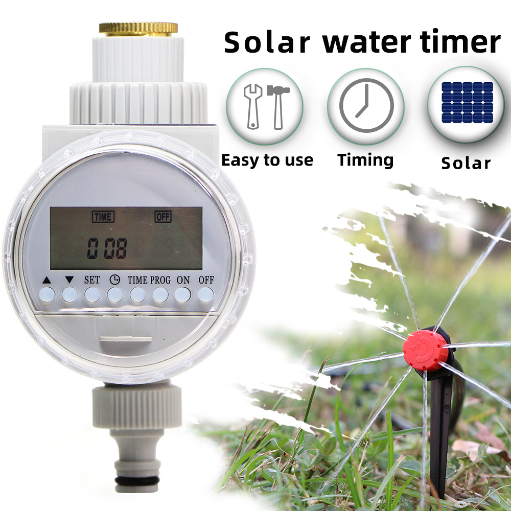 Products Solar Battery Powered Water Timer Drip Watering Irrigation Greenhouse Electronic Automatic Controller System
