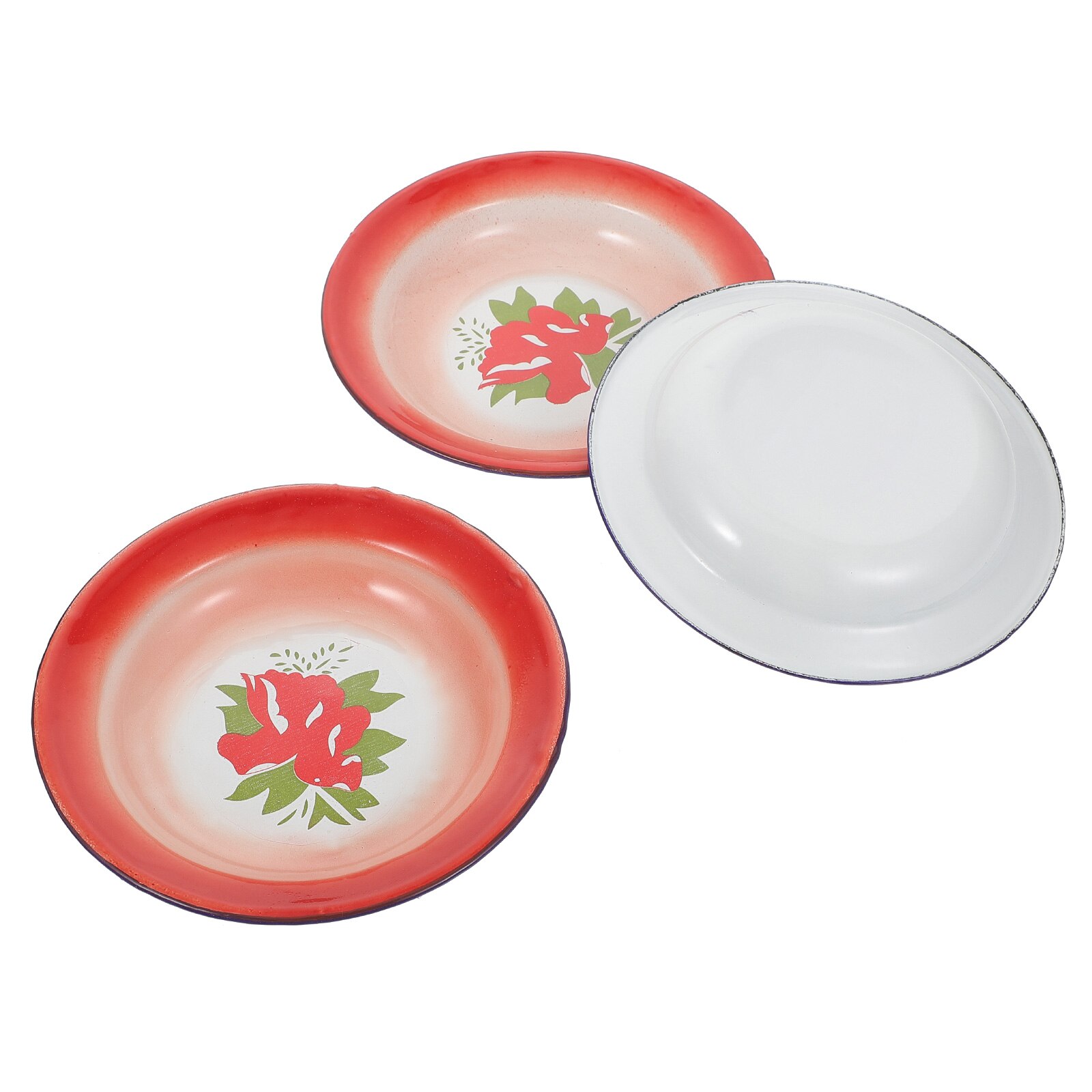 3 pcs Multipurpose Practical Food Trays Chinese Style Serving Plates for Restaurant