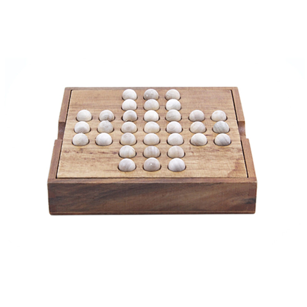Einzigen Holz Solitär Spiel freundlicher Schach Bord Unterhaltung Erwachsene ungiftig Entwickeln Intelligenz Pädagogisches Spielzeug Klassischen