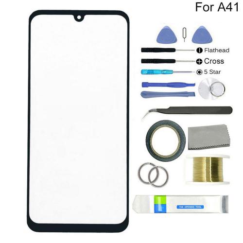 Suitable for Samsung Galaxy A21 A31 A41 replacement screen front glass lens repair kit touch screen glass + repair tool: A41