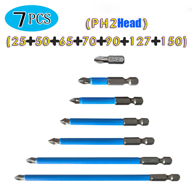 Lot De 6 Embouts De Tournevis Anti-dérapants 50mm - PH1/PH2/PH3/PZ1 - Pour Visseuse électrique/à Chocs - Neuf