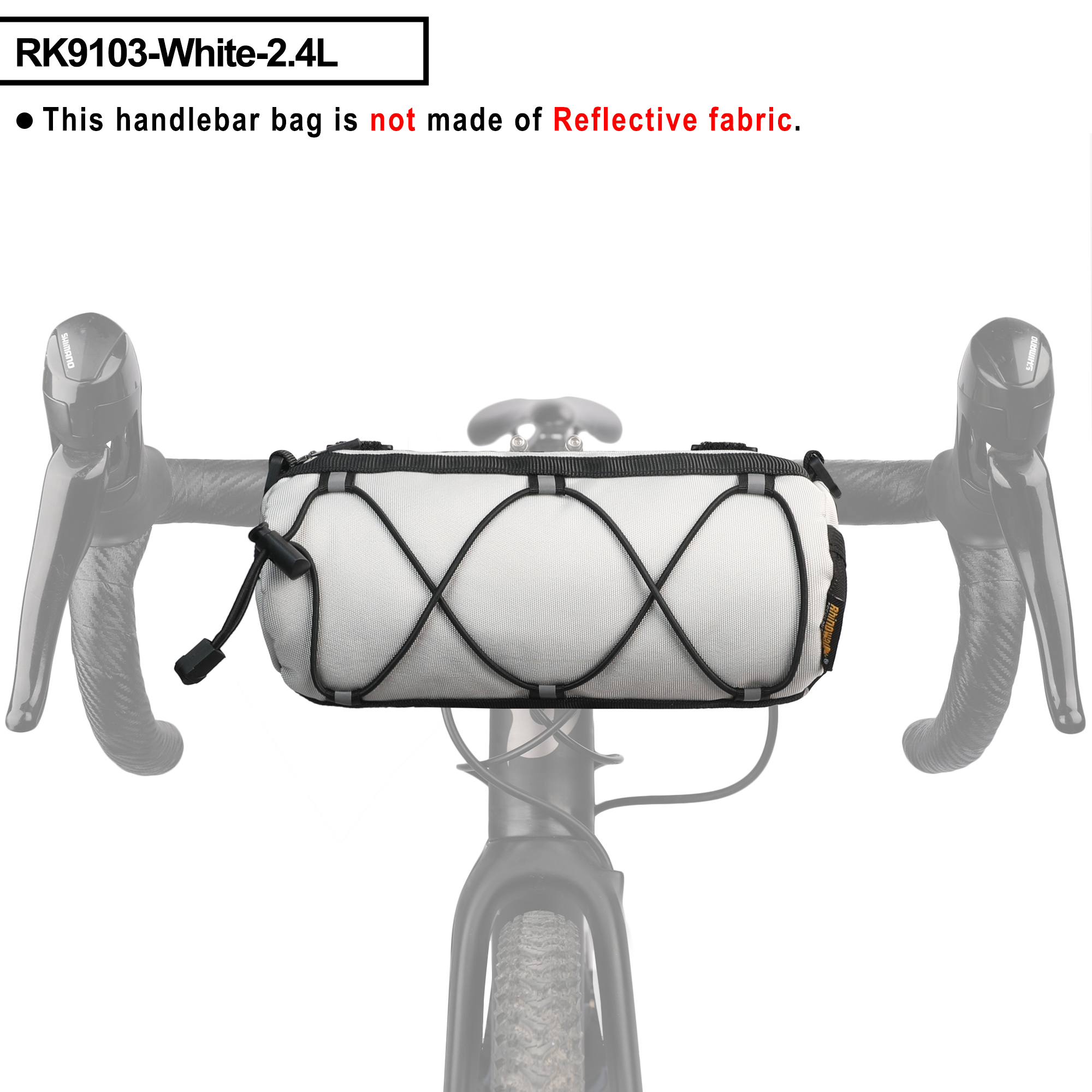 Rhinowalk Fahrradtasche, Lenkertasche, 2,4 l, großes FassungsvermöGen, reflektierende Fahrradtasche oder andere Farben, MTB, Rennrad, Fahrradrahmen, Schlauchtasche: Blau