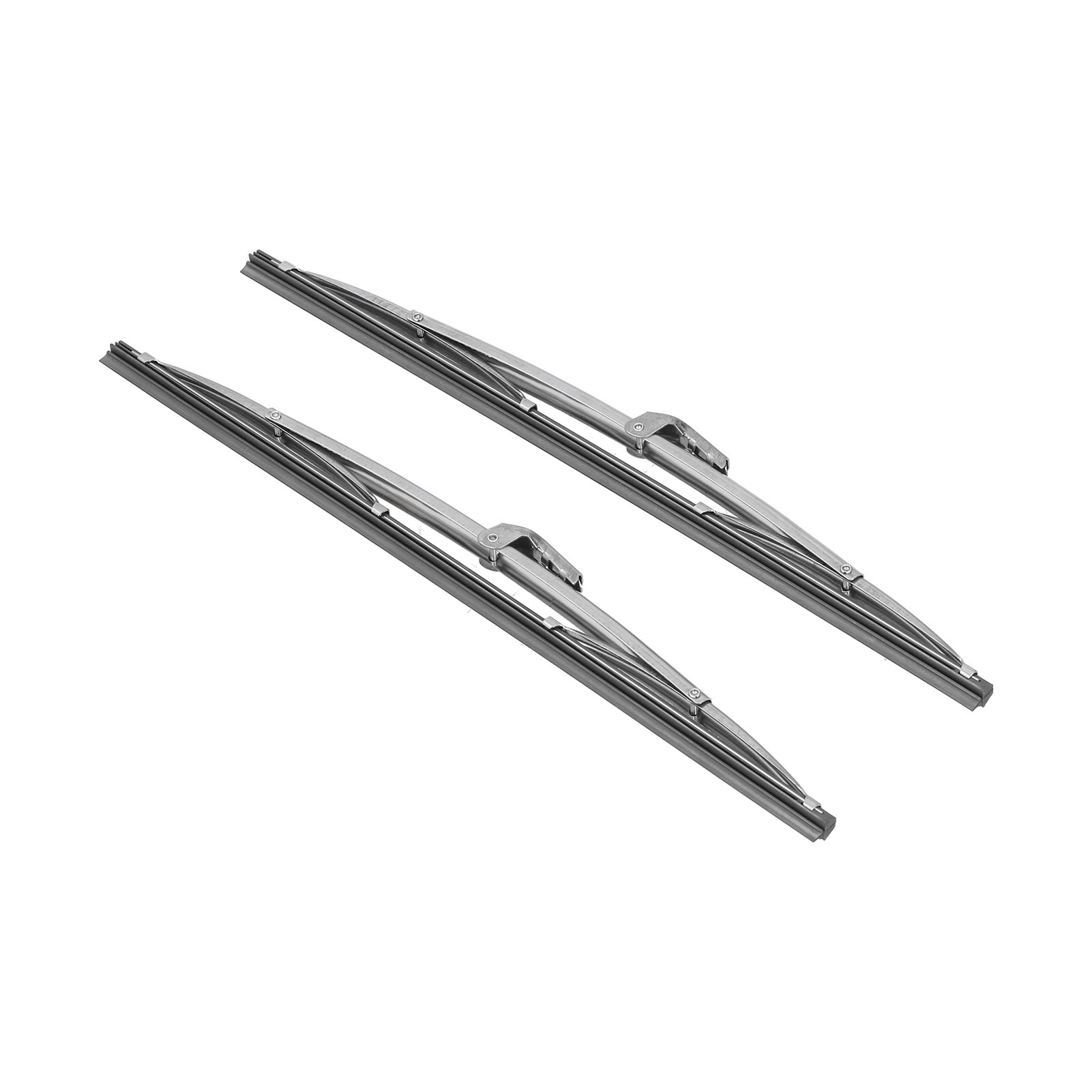 12 Zoll/30,48 cm Frontscheibenwischerblätter, Edelstahl, poliertes Silber, universell für Auto-Frontwischerblätter, Wischerblatt-Set