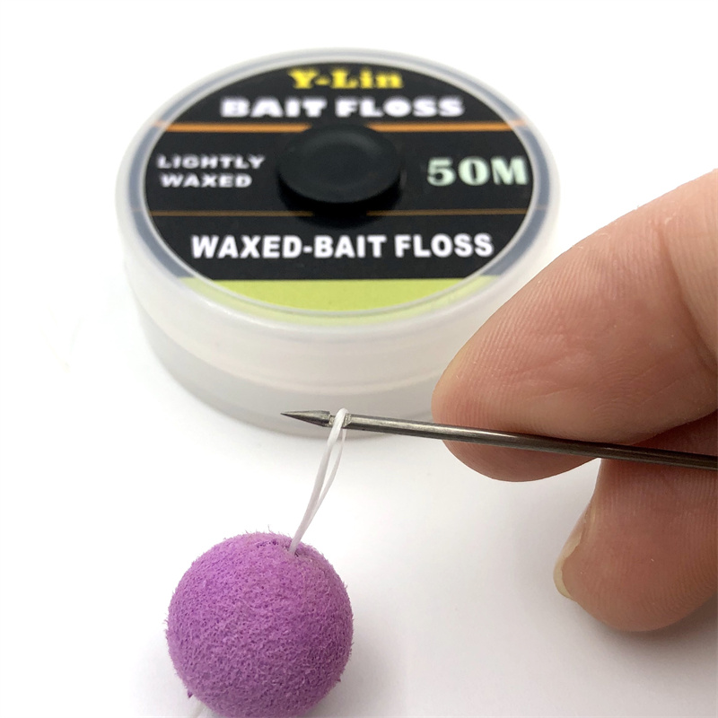 50m Carp Fishing Bait Floss Accessories Grips for POP UP Boilies Holder Chod Hair Ronnie Rig Carp Rigs Fishing Tackle Terminal