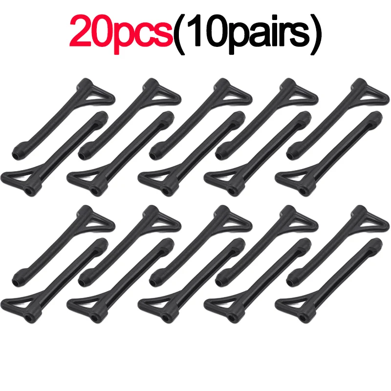 Crochet d'oreille antidérapant en Silicone, 2/20 pièces, poignée pour lunettes, bouchon de jambe, accessoires de fixation, pointe de tempe, support pour lunettes: WHITE
