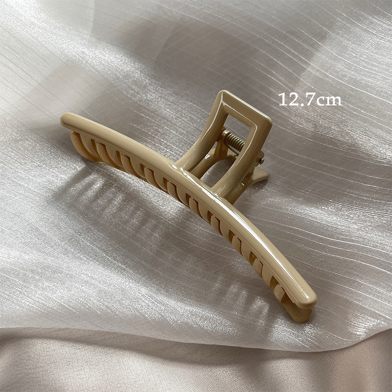 Grote Vrouwen Haarclip Trendy Acryl Haarspeld Mode Franse Elegante Haargrepen Grote Haarklauw Clips Meisjes Koreaanse Haaraccessoires: GRIJS