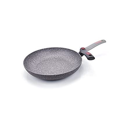 Moneta facile induzione Padella con Manico Pieghevole, Alluminio, Grigio, 26 Cm Pentole