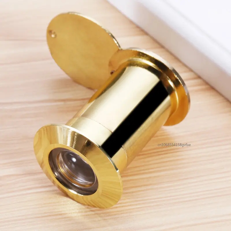 220 graden brede kijkhoek deurkijker privacy cover veiligheidsdeur oogkijker kijkgaatje met privacy cover optische glazen lens: Goud