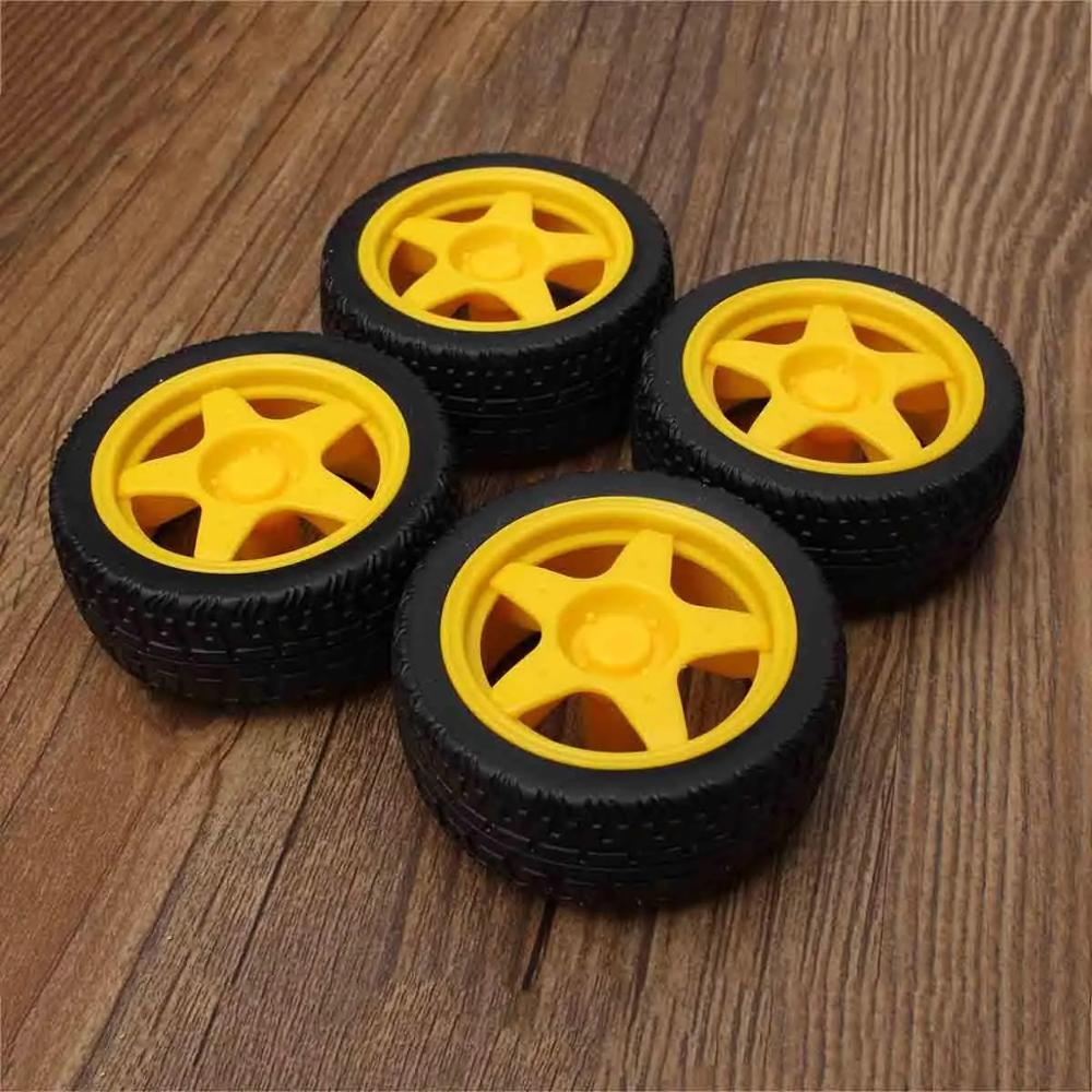 DIY Steel Ring Engine 4 wheel 2 Motor Smart Robot Car Chassis Kit For