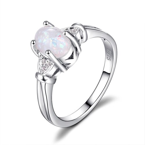 6 x 8mm ovale opaal ringen ringen voor meisjes dames fijne sieraden trendy feestring op: 9