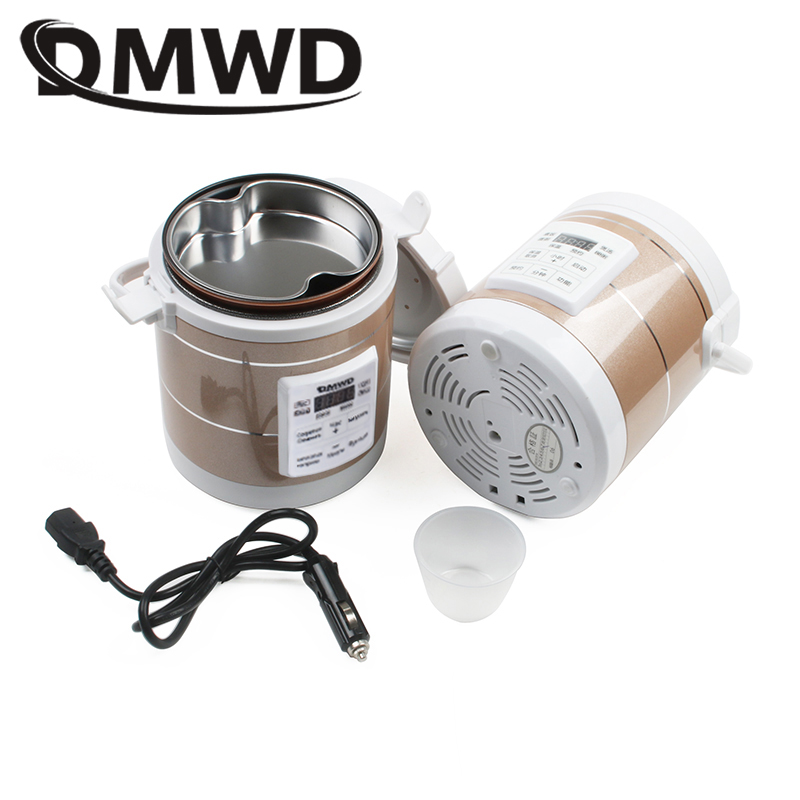 Rijstkoker 12V Auto Vrachtwagen Rijst Pot 1.6L Tool Mini Witte Auto 12V Gebruiksvoorwerp Voertuig Vrachtwagen Voor Tool Tool Rijstkokers