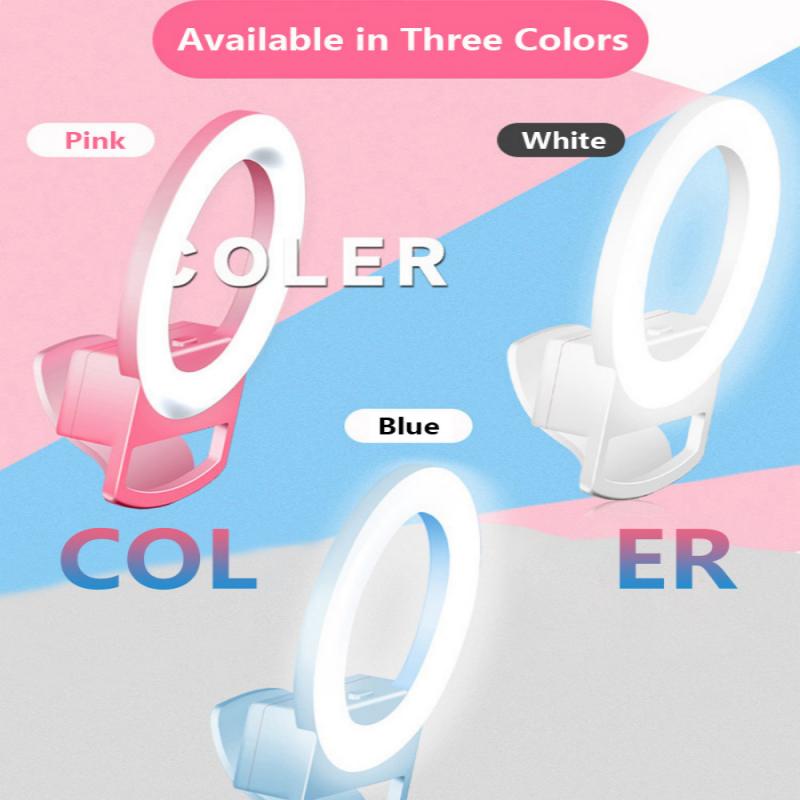 Universale Selfie portato Anello di Luce del veloce Portatile Del Telefono mobile Selfie Lampada Anello Luminoso Lente clip di Bellezza Luce di Riempimento Lampade