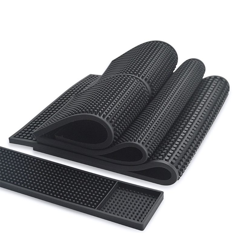 Black Bar Mat Rubber Bar Service Spill Mat Rubber Bar Mat Bar Runner Glass Drip Tray Beer Drink Rail Bars Service Mat