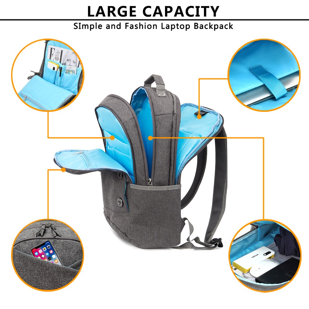 KINGSLONG Laptop Backpack Women's Mochila for Teenagers school backpack linen Casual Bags Travel bag for Women Casual