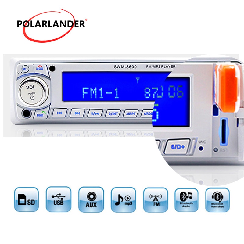 1 Din Auto Radio MP3 Speler Autoradio Bluetooth Handsfree Sd Usb Aux Fm Afstandsbediening 12V In-Dash