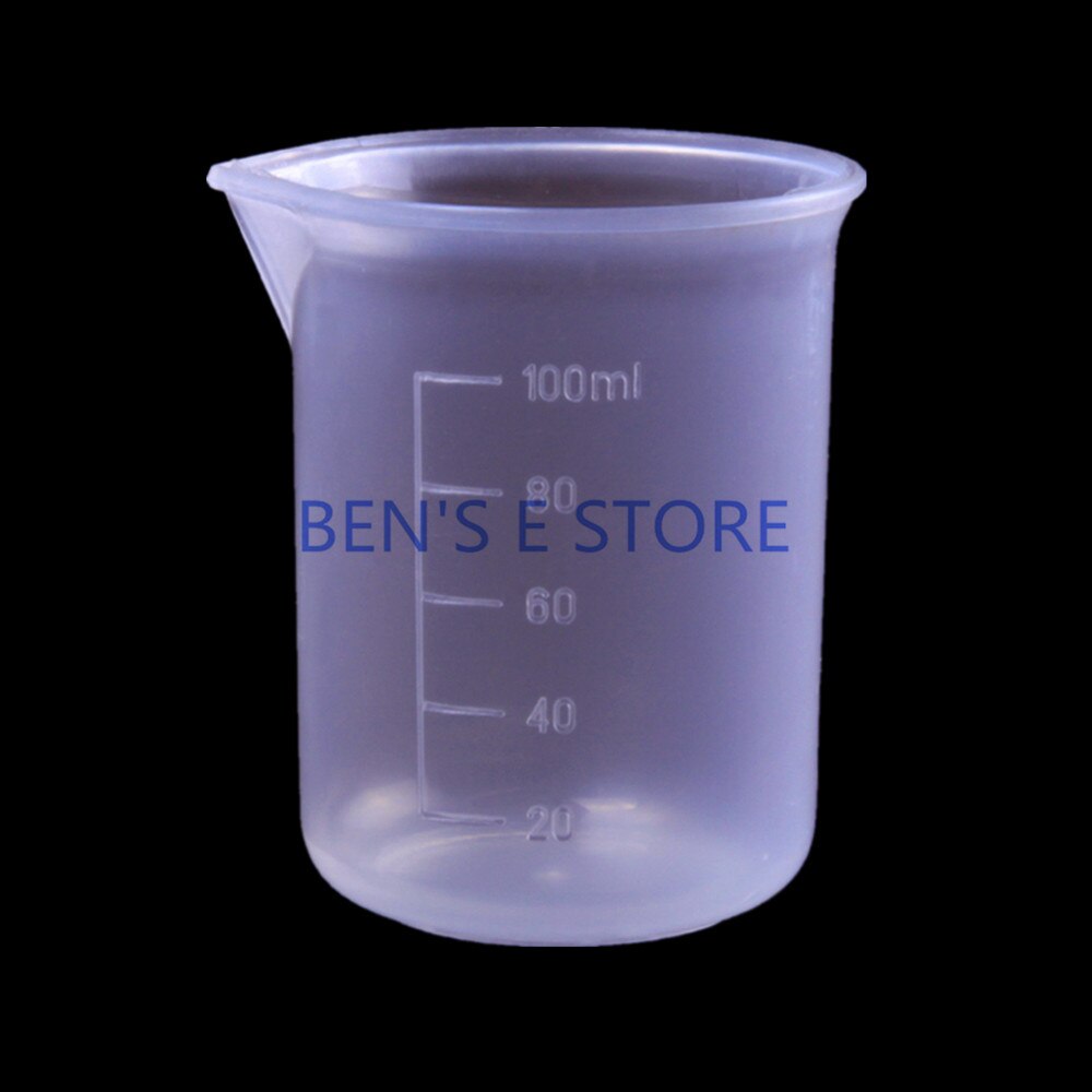 8 pçs/lote 100ml plástico graduado copo copo laboratório química conjunto de laboratório pp copo