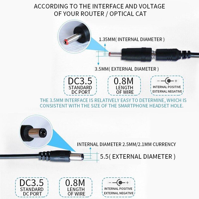 Convertidor de Cable USB DC 5V a 9V 12V USB Cable convertidor de aumento con DC Jack 5,5/3,5mm convertidor de voltaje