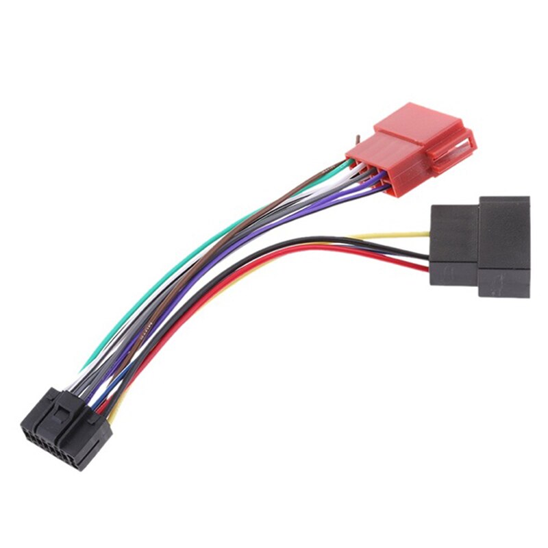 Adaptador arnés de Cable de Radio para coche, adaptador de conector estándar ISO de 16 pines