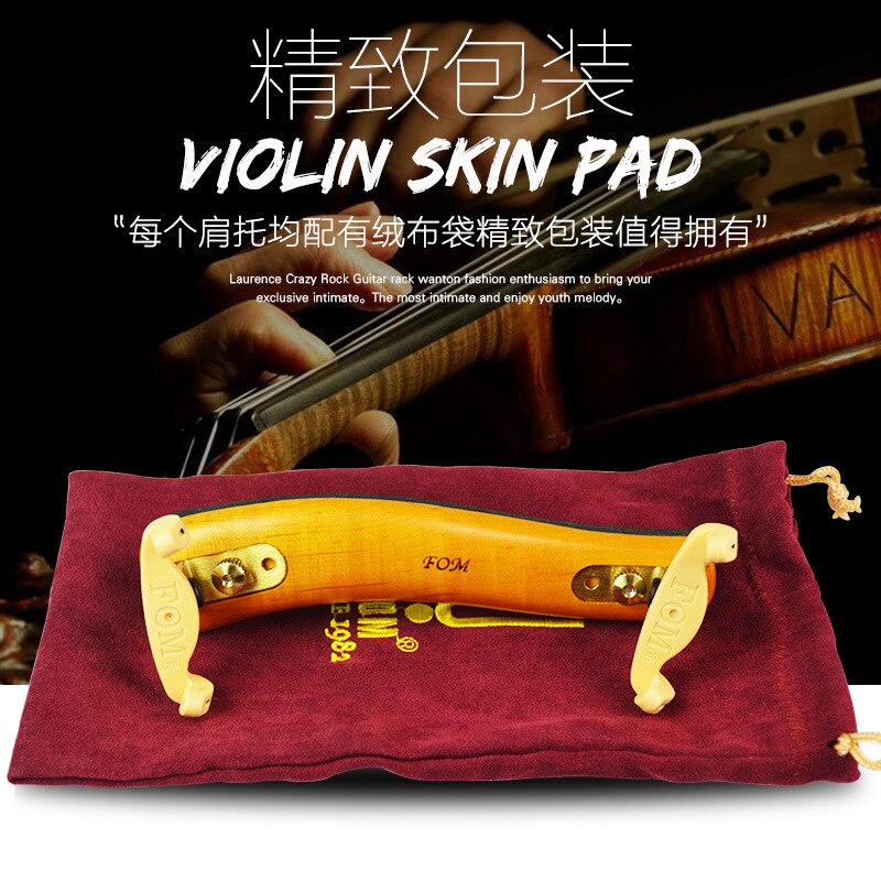 Justerbar violin skulderstøtte plastik polstret til 1/2 1/4 3/4 violin violin 4/4 violin dele & tilbehør