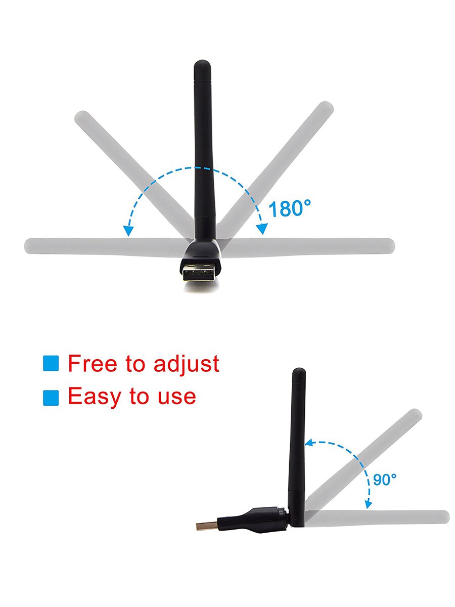 Kebidu – Mini adaptateur WiFi 150Mbps, carte réseau sans fil Ralink RT5370, usb 902.11 n/b/g LAN, connecteur réseau pour Windows