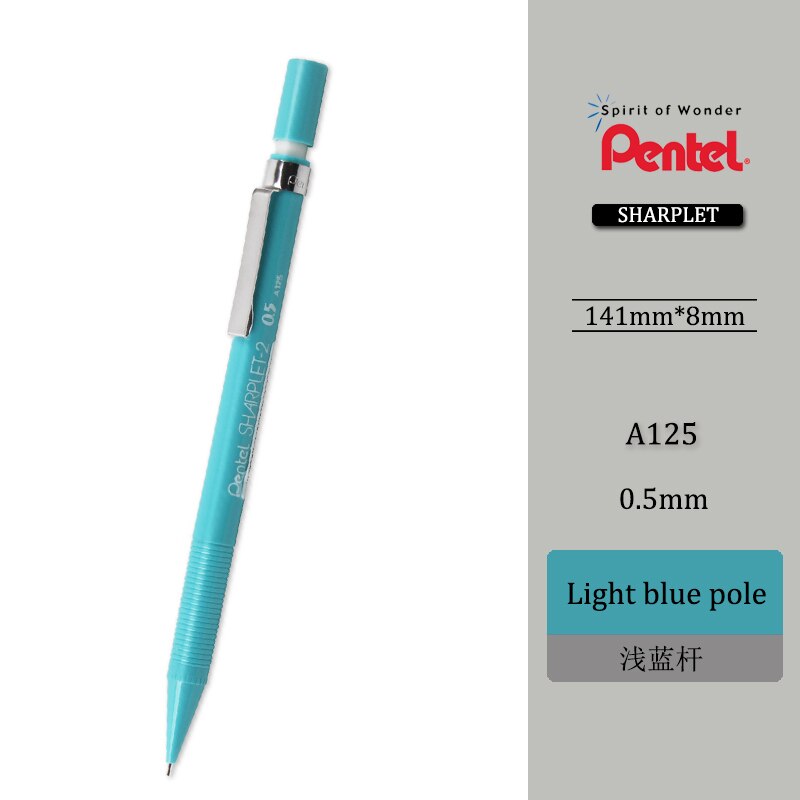 5 pezzi Pentel Sharplet-2 A125-P Matita Meccanica menurut pensil bergerak 0.5 millimetri Giappone Nero/Blu/Verde/Luce blu/colore Rosa di colore: cielo blu 5pezzi