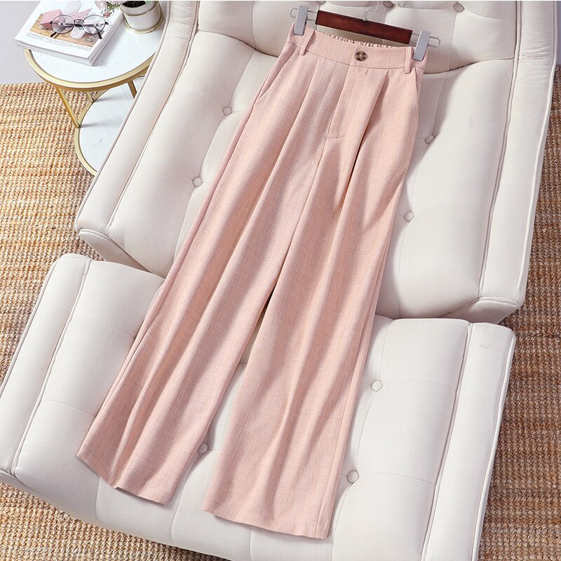 Vintage otoño mujer pantalón traje doble botonadura chaqueta entallada y pantalón de pierna ancha ropa de oficina trajes de mujer conjuntos Plus 5XL