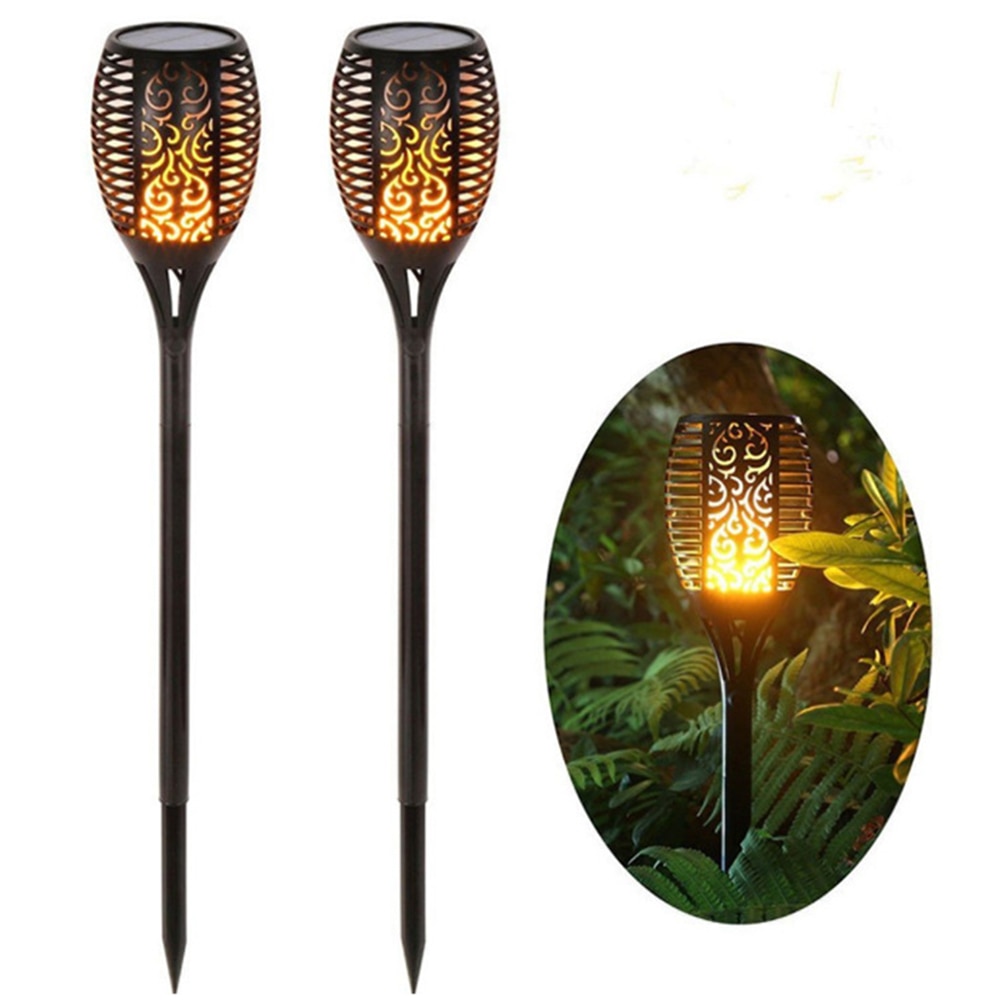 Led Solar Flame Licht Buiten Waterdicht 12 Led Solar Tuin Licht Knipperende Flame Torch Licht Voor Binnenplaats Tuin Balkon