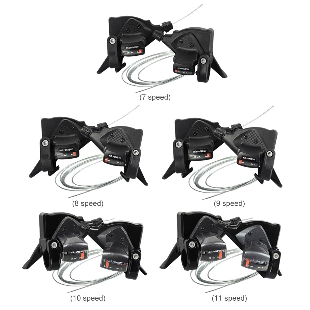 Mountain Bike Shifter 3 x 7/8/9/10/11 Speed MTB Bicycle Gear Lever Set with Inner Shift Cables