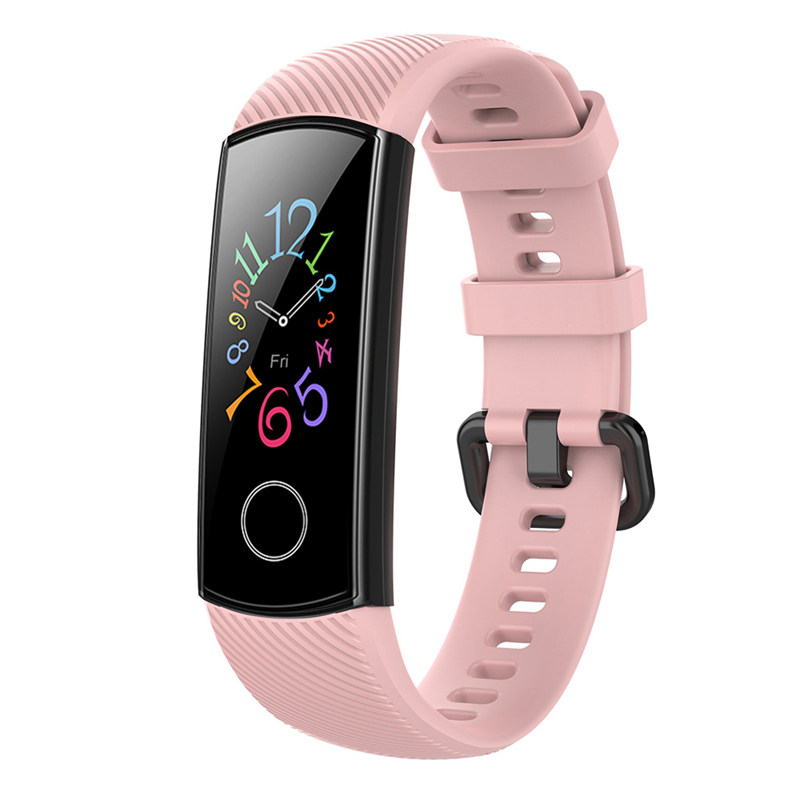 Silikon strap für Honor band 5 4 armband ersatz Handgelenk gurt für Honor band 5 Oxymetrie Schutz Film Für Huawei band 4: Pink strap